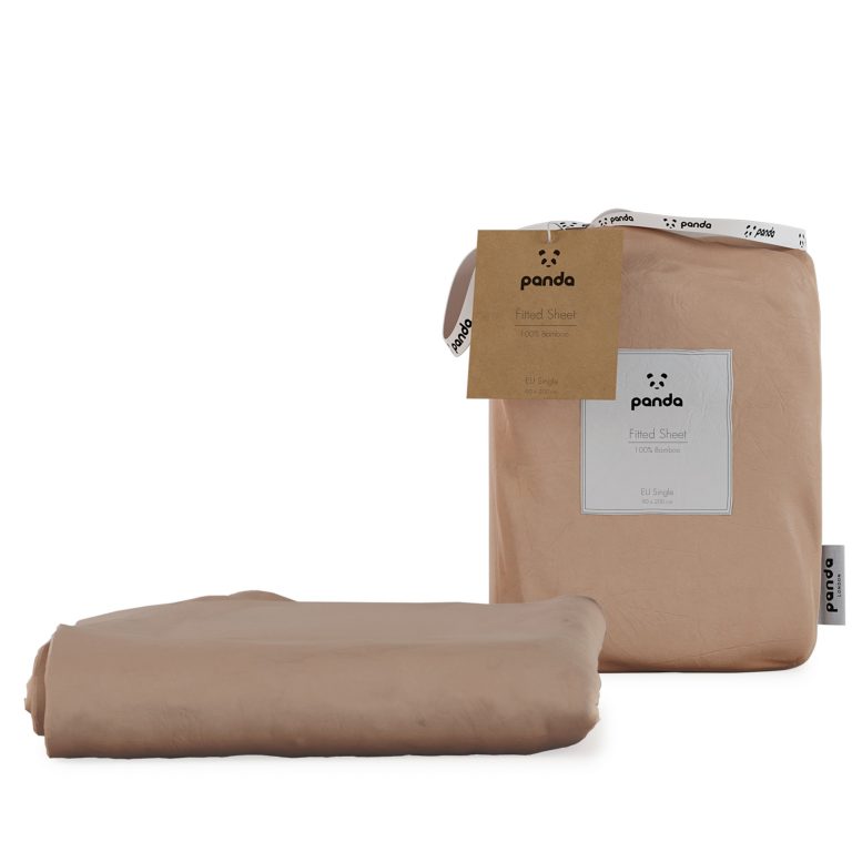 Panda London 100 Bamboo Bedding Fitted Sheet EU Single Vintage Pink